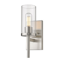 Golden 7011-1W PW-CLR - Golden Lighting Winslett 1-light Wall Sconce in Pewter